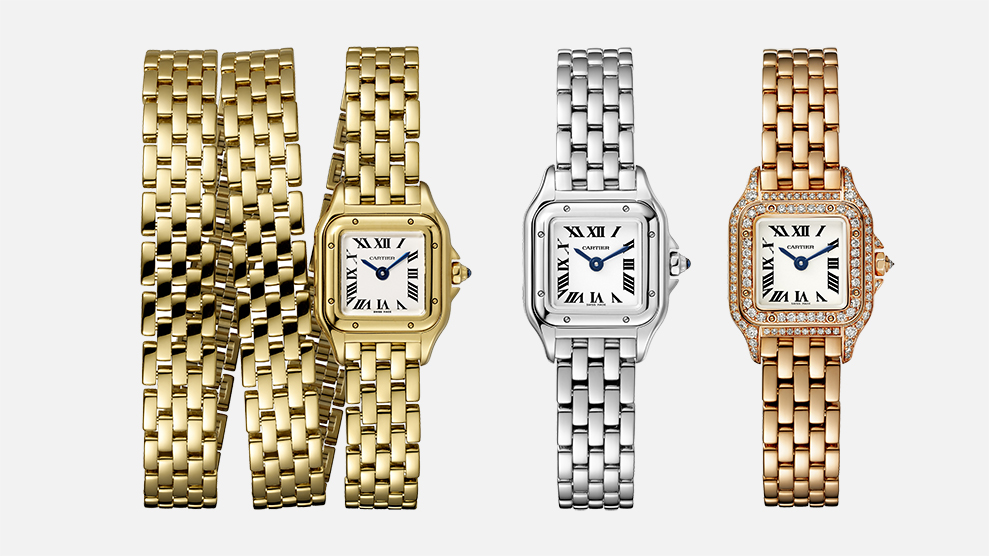 Часы Panthere из желтого, розового или белого золота с бриллиантами, Cartier